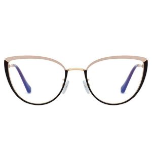 Okulary kocie do komputera damskie z filtrem BLUE Light zerówki 2583-1