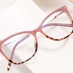 SLIM okulary damskie kocie oczy zerówki do komputera BLUE LIGHT 25151B