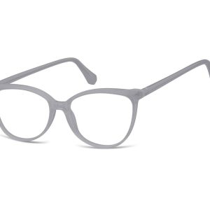Damskie okulary optyczne zerówki kocie oczy Sunoptic CP116G mleczny szary
