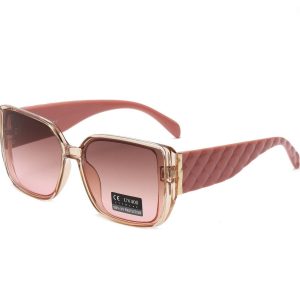Damskie okulary przeciwsłoneczne z filtrem UV400 Beż/Róż SV102D