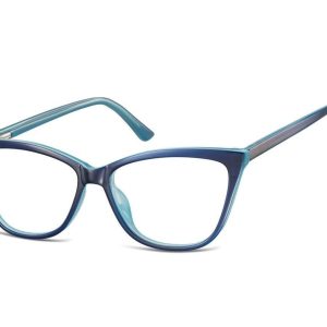 Okulary oprawki optyczne zerówki korekcyjne kocie oczy Sunoptic CP115B niebieskie