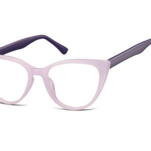 Okulary oprawki optyczne zerówki korekcyjne kocie oczy Sunoptic CP113D fioletowe