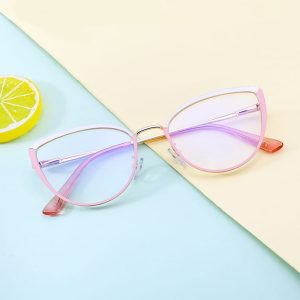 Okulary kocie do komputera damskie z filtrem BLUE Light zerówki 2583-5