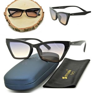 Szerokie damskie okulary przeciwsłoneczne Exclusive kocie CO-384