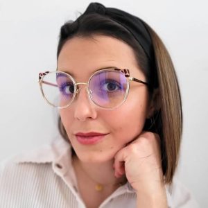 Damskie okulary zerówki do komputera BLUE LIGHT z flexami 25127E