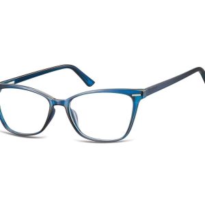 Damskie okulary optyczne zerówki kocie oczy Sunoptic CP118B granatowe