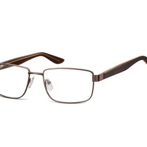 Oprawki korekcyjne zerówki okulary metalowe 885C brązowe