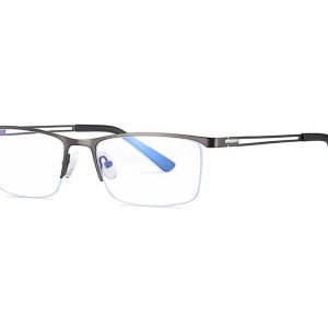 Żyłkowe męskie okulary do komputera TV smartfona BLUE LIGHT zerówki grafitowe 2596C