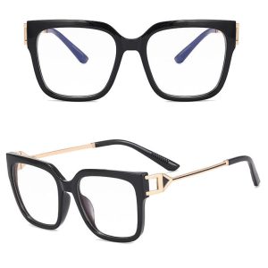 Damskie kwadratowe okulary zerówki do komputera BLUE LIGHT z flexami 25130 ze skazą