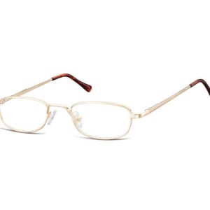 Oprawki korekcyjne zerówki okulary metalowe z uchwytem 784 złote