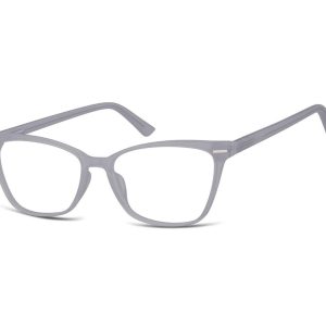 Damskie okulary optyczne zerówki kocie oczy Sunoptic CP118G mleczny szary
