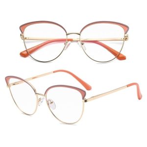 Okulary kocie do komputera damskie z filtrem BLUE Light zerówki Flex 25100F