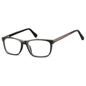 Okulary zerówki acetatowe oprawki korekcyjne prostokątne AC399 czarne