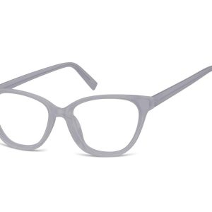 Damskie okulary optyczne zerówki kocie oczy Sunoptic CP117G mleczny szary