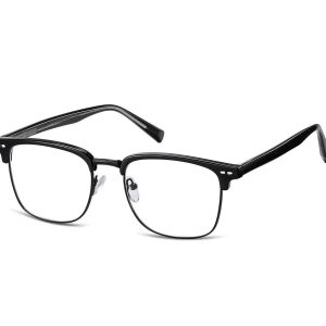 Oprawki korekcyjne zerówki okulary półramki 886D czarne