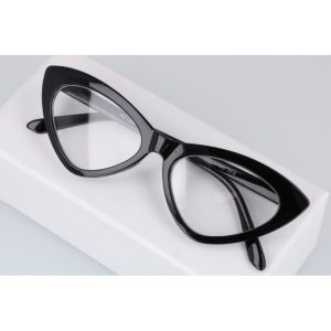 Okulary kocie oczy damskie zerówki ST213