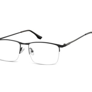 Okulary zerówki korekcyjne Prostokątne Żyłkowe 892C czarne