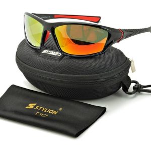 Męskie sportowe okulary lustrzane przeciwsłoneczne z polaryzacją SPD122LB