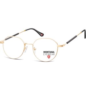 Okulary korekcyjne oprawki optyczne zerówki Montana MM593B złote