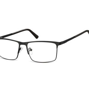 Okulary zerówki korekcyjne Nerd Prostokątne Flex 909G czarne