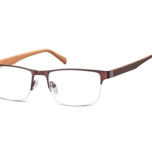 Żyłkowe oprawki korekcyjne zerówki okulary 601B brązowe
