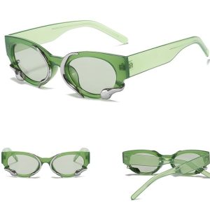 Damskie okulary przeciwsłoneczne z filtrem UV400 zielone ST-MAX4C