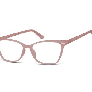 Damskie okulary optyczne zerówki kocie oczy Sunoptic CP118E mleczny różowy