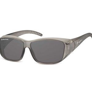 Szare Okulary z Polaryzacją HD Fit Over dla Kierowców, nakładane na Korekcyjne FO4D