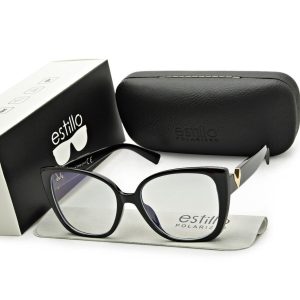 Damskie kocie okulary zerówki do komputera BLF filtr EST-114K-1 Estillo