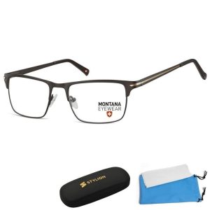Oprawki korekcyjne okulary optyczne prostokątne Montana flex MM604G czarny + złoty