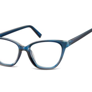 Damskie okulary optyczne zerówki kocie oczy Sunoptic CP117B granatowe