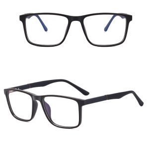 Męskie okulary zerówki do komputera BLUE LIGHT z flexami 25133D brąz/czerń