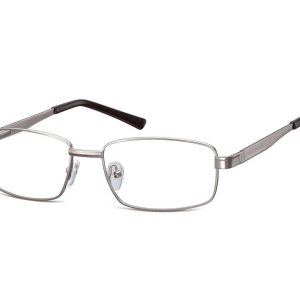 Męskie Oprawki korekcyjne zerówki okulary metalowe 639A szare