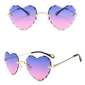 Damskie okulary przeciwsłoneczne Serca Glamour bezramkowe SKK-02B
