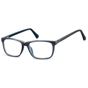 Okulary zerówki acetatowe oprawki korekcyjne prostokątne AC399D granatowe
