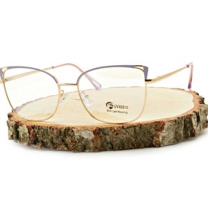 Okulary kocie do komputera damskie z filtrem BLUE Light zerówki 2579-4