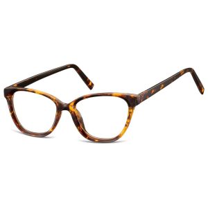 Damskie okulary acetatowe oprawki korekcyjne zerówki kocie AC394A ciemna panterka