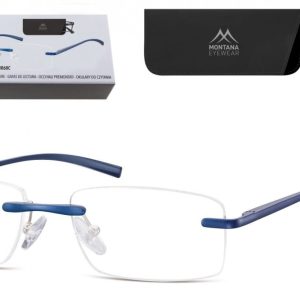 Patentki Bezramkowe Asferyczne Okulary aluminiowe do Czytania Montana MR68C moc: +2