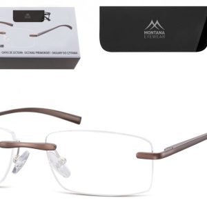 Patentki Bezramkowe Asferyczne Okulary aluminiowe do Czytania Montana MR68B moc: +2.5