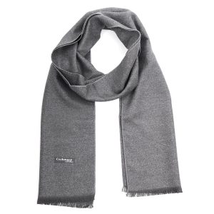 Ciepły Cashmere szalik męski SZA-49 gładki kolor szary