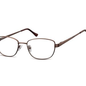 Oprawki korekcyjne zerówki okulary metalowe 796E brązowe