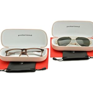 ZESTAW 6 PRODUKTÓW - 2x Etui na okulary jasno różowe + 2x Ściereczka z mikrofibry + 2x Pokrowiec