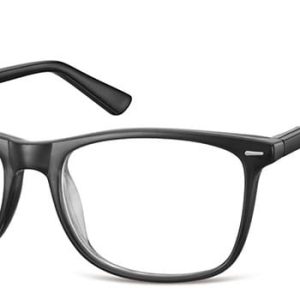 Okulary Zerówki klasyczne oprawy Sunoptic CP153 czarne, flex