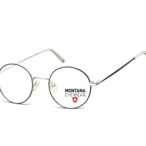 Oprawki korekcyjne okulary optyczne lenonki MM584 srebrny/czarny