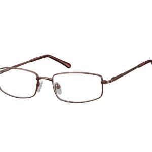 Oprawki korekcyjne zerówki okulary metalowe 799C brązowe
