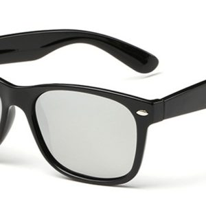 Czarne przeciwsłoneczne męskie lustrzane nerdy NR-121