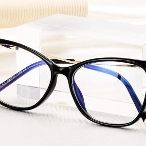 SLIM okulary damskie kocie oczy zerówki do komputera BLUE LIGHT 25151