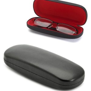 Etui na okulary czarno czerwone w twardej obudowie SQ75-RED