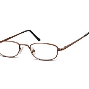Oprawki korekcyjne zerówki okulary metalowe z uchwytem 784C kawowy brąz