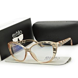 Damskie kocie okulary zerówki do komputera BLF filtr EST-115K-15 Estillo